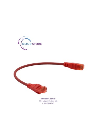 Patch Cord Utp Cat6 0.25 Mt Red 10'lu Paket