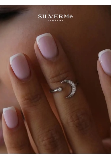 Sılverme Parmak Falanksı İçin Luna Yüzük 925 Ayar Gümüş 75549682 Gümüş