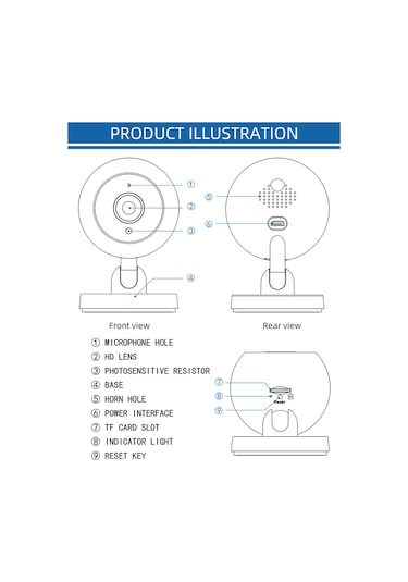 Yaozixa A2 Ev Güvenliği Kamera: 1080p Hd, İki Yönlü Ses, 360 Döndürme, Entegre Wıfı İle Uzaktan İzleme Ve Gece Görüşü Diğer