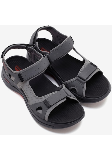 Skechers Go Walk Arch Fit Sandal - Mission İi Erkek Gri Sandalet 229064 Ccrd Gri