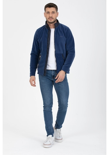 Yan Cep Fermuarlı Polar Indigo İndigo