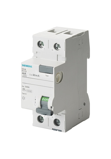 Siemens Monofaze Kaçak Akım Rölesi 2X40 Amper 300Ma