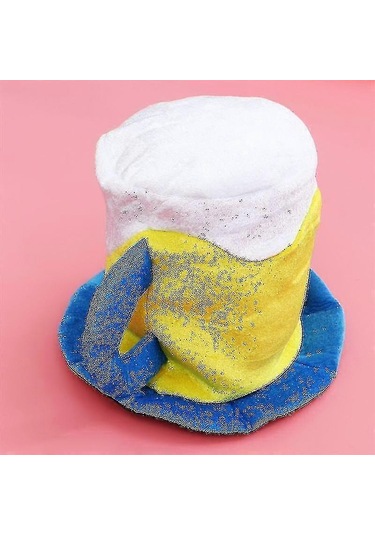 Karnaval Bira Bardağı Şeklinde Şapka Dekorasyonu Dekoratif Başlık Peluş Bira Bardağı Şapka Başlığı Parti Sahnesi İçin Dekoratif Aksesuar Diğer