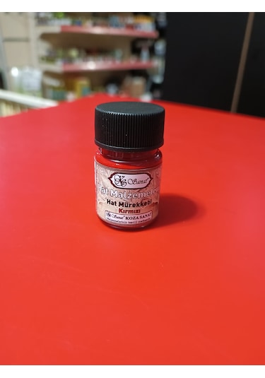 Koza Hat Mürekkebi Kırmızı Renk 25cc