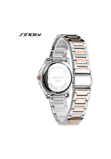 Novahub Sinobi Kadın Bilek Saati, Paslanmaz Çelik Rose Gold, Elmas Detay, Kuvars, 9887 Model Rose Gold