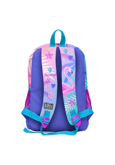 Coral High Kids Lavanta Pembe Flamingo Desenli Dört Bölmeli Okul Çantası 23705