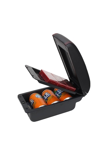 Siyah & Kırmızı Renault Clio 4 İçin Renault Clio 3 Iıı Iv İçin Araba Kol Dayama Kutusu Aksesuarları Depolama Usb Arayüzü Geri Çekilebilir