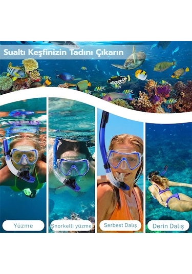 Techtic Paletli Şnorkel Seti Tüplü Dalış 37-41 S-m 42-47 L-xl