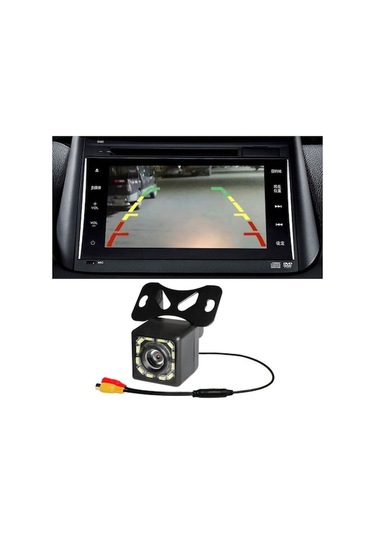 Didadodo R0003 Led Dolgu Işığı Harici Geri Vites Kamera Montajı Video Kamera Hd Gece Görüş Ccd Araba Kamera 12 Işık Kamera N Sistemi