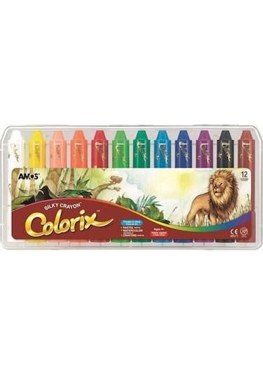 Amos Colorix Üçü Birarada Boya Plastik Kutu 12’Li Crx5Pc12