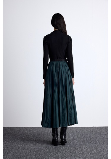 Pılıse Maxı Etek Yeşil Yeşil