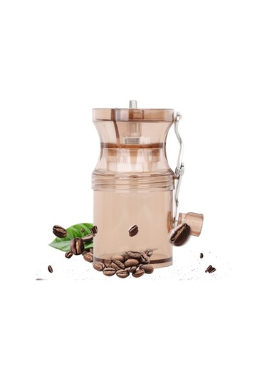 Portatif Ev Kullanıma El İle Kahve Değiştirilebilir Ayarlı Fincanlı Öğütücü Kahverengi Seramik+paslanmaz Çelik Kahverengi Kahverengi