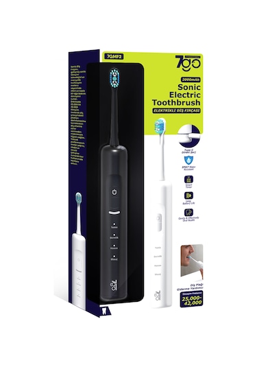 7go 7gmf2 Sonic Elektrikli Diş Fırçası Siyah