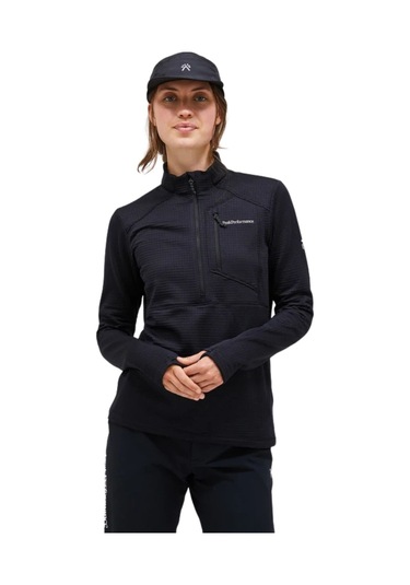 Peak Performance Trail Half Zip Kadın Polar Siyah Siyah