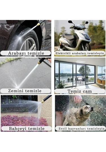 Techtic Yüksek Basınçlı Ayarlanabilir Köpük Hazneli Su Tabancası