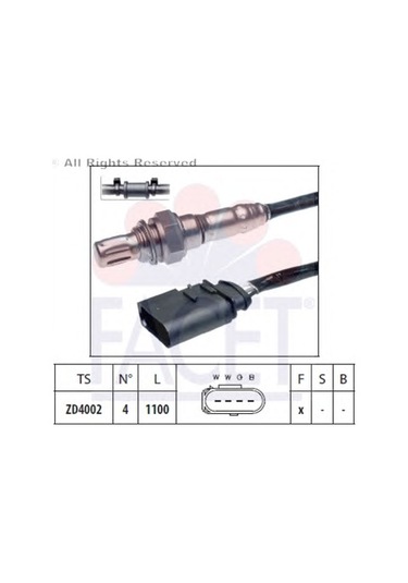 Vw Oksijen Sensörü 06b906265b Katalitik Konvertörden Önce Facet