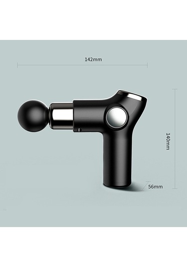 Createtech Usb Titreşimli Dinlendirici Moveevo Mini Masaj Makinesi Küçük Kas Fitness Fasya Elektrikli Darbe Aleti Siyah