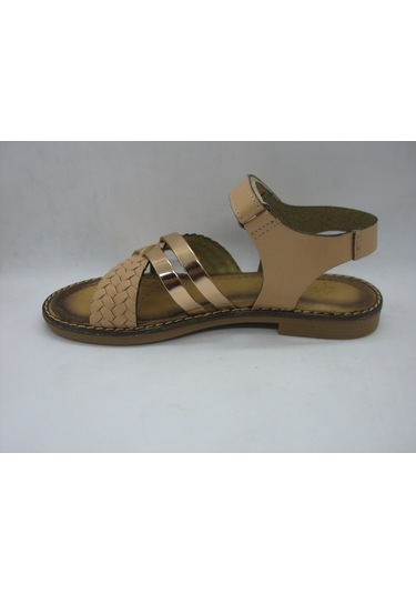 Piarmoni 494 Bej Deri,anatomik Taban Sandalet 31-36 Bej