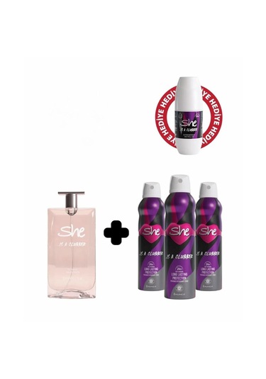 She Is Clubber Kadın Avantajlı Set Roll On Hediyeli