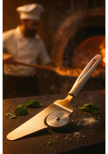 Again Pizza Kesme & Servis Spatula Paslanmaz Çelik