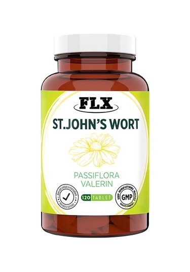 FLX St. John’s Wort Passiflora Valerin 120 Tablet İçeren Takviye Edici