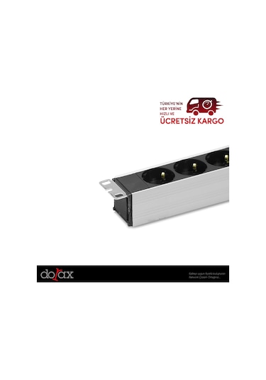 Dorax 6'Lı Schuko Kabinet Grup Prizi (Pdu) 16A Sigortalı