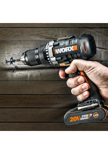 Worx WX102 20V/2.0Ah Li-ion Çift Akülü Kömürsüz Profesyonel Matkap Vidalama