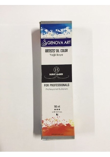 Cenova Art Profesyonel Yağlı Boya 15 Burnt Umber 180Ml