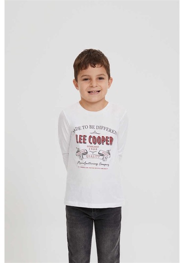 Lee Cooper Bark Erkek Çocuk Sweatshirt Beyaz-1352 Beyaz