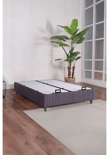 Premium Bamboo Sleepy Üçlü Set Gri Baza Başlık Yatak 150 x 200