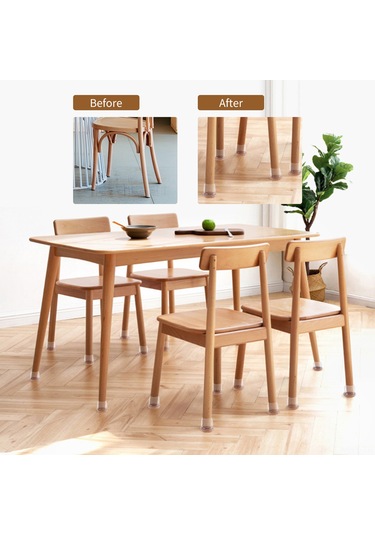 Monyee 8 Adet Küçük Kare Şeffaf Sandalye Ayak Koruması - Sessiz Hareketli, Dayanıklı Tpe, Zemini Korumak İçin Masa/sandalye Ayaklık