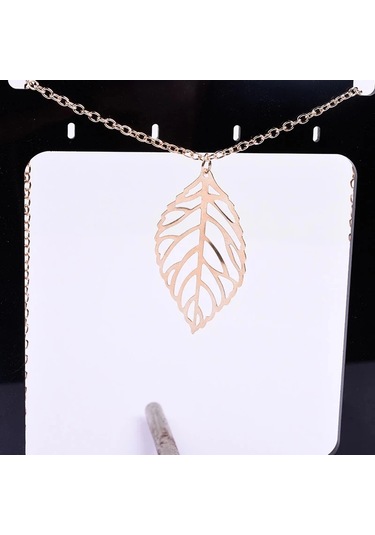 Guangtuo Yeni Moda Çift Yapraklı Kadın Boho Kolye Klavikula Aksesuar Hediyegümüş Kaplama10 Ayar Gümüş Kaplama