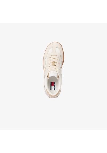 Tommy Hilfiger Greenwich Mix Media Kadın Bej Sneaker En0en02730 Bej