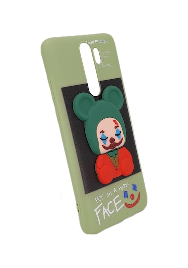 Nettech Xiaomi Redmi Note 8 Pro Uyumlu Three D Case Seri Arka Koruma Kılıf - Yeşil Yeşil