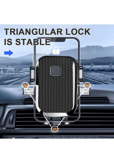 Seametal Araba Hava Çıkışı Telefon Tutucu Klip Dönebilen Cep Telefonu Montaj Braketi Kanca İle Çok Fonksiyonlu Kaymaz Tutucu Standı