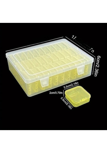 30 Izgara 5.5 Sarı İç Kutu + Dış Kutu 30 Izgara Saklama Kutusu, Taşınabilir A