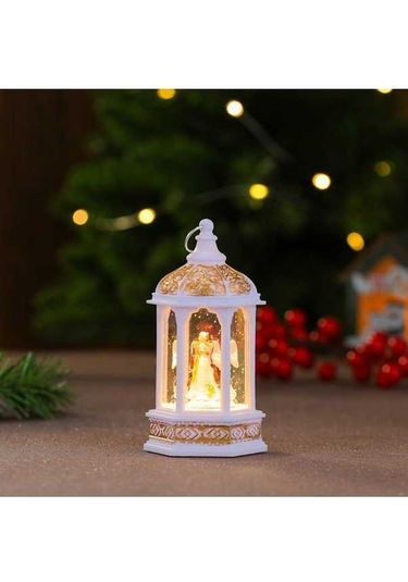 Novahub Yeni Yaratıcı Süsleme Stil Parlayan Noel Mum Melek Masaüstü Lambası Işık Işık Gece Altıgen 14 Ub 14