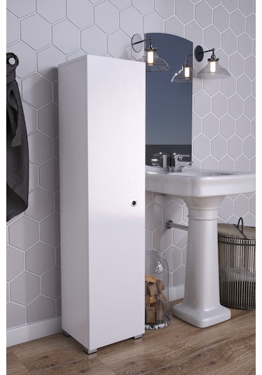 Saltık Çok Amaçlı Banyo Mutfak Balkon Dolabı Kiler Beyaz