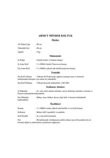 Armut Koltuk Taşıma Ve Koruma Kılıflı (Çanta Hediyeli)