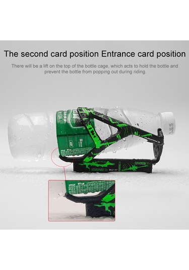 Promend Shj-25217 Bisiklet Su Şişesi Tutucu Dahili Lastik Kolları Siyah+yeşil Siyah - Yeşil