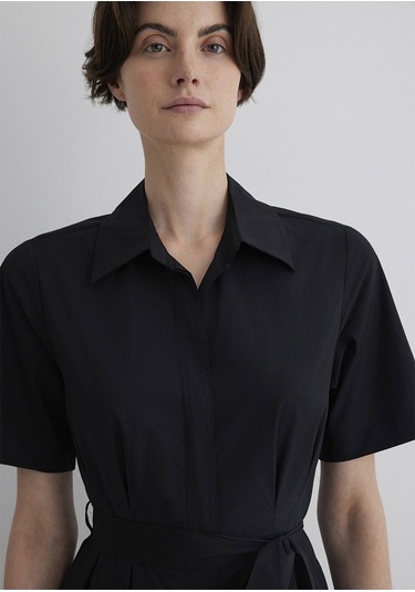 Mavi - Siyah Midi Elbise 1310508-900 Siyah