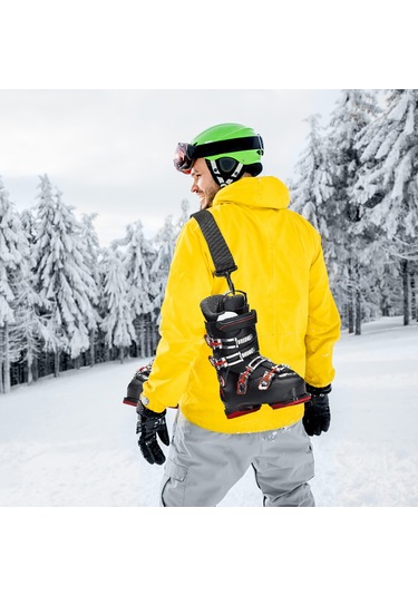 Moveevo Mavi Kayak Ayakkabısı Taşıma Kayışı, Ayarlanabilir Kilitli Elden/omuz Taşıma Bandı, Çift Fonksiyonlu Spor Aletleri Taşıyıcı Mavi