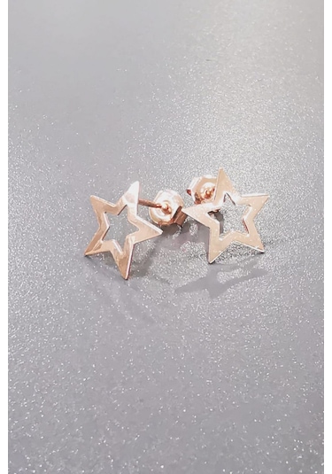 Omar Silver Kadın Yıldız Çivili Gümüş Küpe