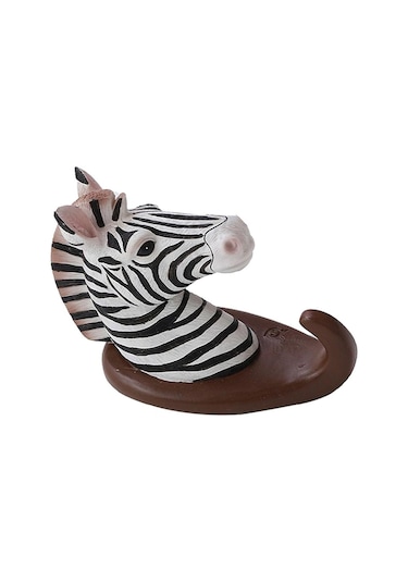 Suntek Yaratıcı Duvara Monte Askılı Ev Dekor Zebra Hayvan Kafası Askı Çok Renkli