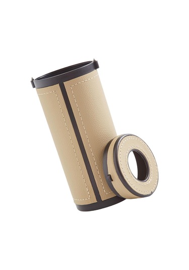 Oto İç Aksesuarları İçin Üniversal Silindir Mendil Kutusu Şık Ve Pratik Mendil Tüpü Bej
