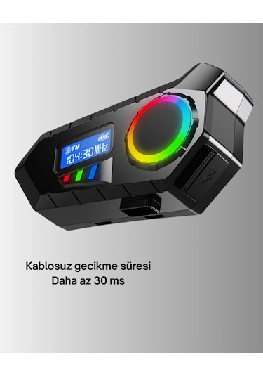 Bfs 500mah Bataryalı Bluetooth 5.4 İnterkom Led Ekranlı Fm Destekli