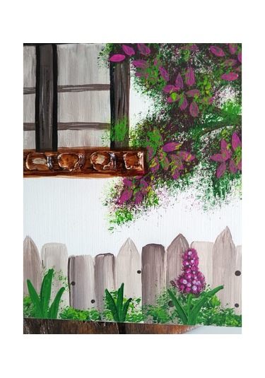 El Boyaması Ev Şeklinde Çatılı Ahşap Ekmeklik Karışık