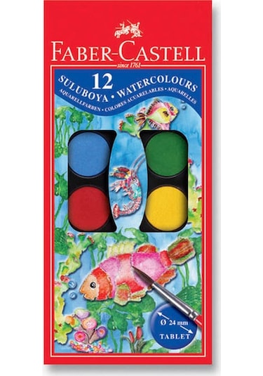Faber Castell Redline Suluboya 12 Renk Küçük Boy