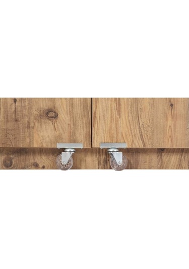 Ceviz Çok Amaçlı 165 Derece Açılabilir Kısa Mutfak Kiler Dolap