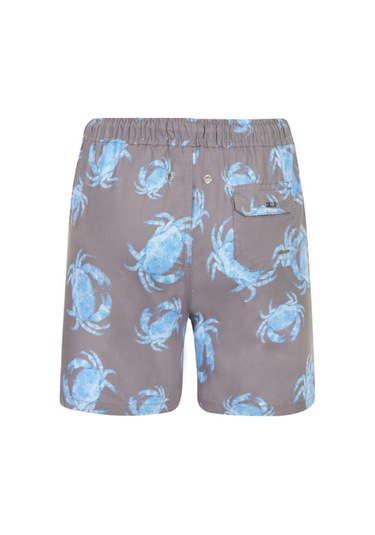 Fiji Blue Crab Hayvan Yengec Desenli Erkek Cocuk Mayo Bej